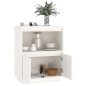 vidaXL Aparador de madera maciza de pino blanco 60x34x75 cm vidaXL Aparador de madera maciza de pino blanco 60x34x75 cm