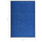 vidaXL Felpudo lavable azul 60x90 cm vidaXL Felpudo lavable azul 60x90 cm