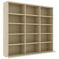 vidaXL Estantería para CD contrachapada color roble 102x23x89,5 cm vidaXL Estantería para CD contrachapada color roble 102x23x89,5 cm