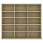 vidaXL Estantería para CD contrachapada color roble 102x23x89,5 cm vidaXL Estantería para CD contrachapada color roble 102x23x89,5 cm