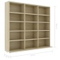 vidaXL Estantería para CD contrachapada color roble 102x23x89,5 cm vidaXL Estantería para CD contrachapada color roble 102x23x89,5 cm