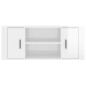 vidaXL Mueble de TV madera contrachapada blanco brillo 100x35x40 cm