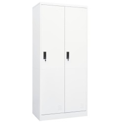 vidaXL Armario de acero blanco 80x50x180 cm