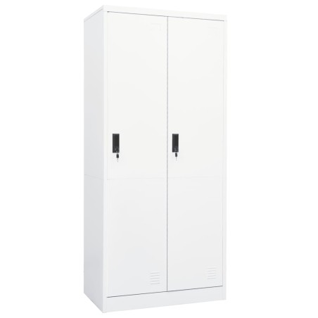 vidaXL Armario de acero blanco 80x50x180 cm