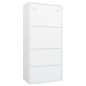 vidaXL Armario de acero blanco 80x50x180 cm vidaXL Armario de acero blanco 80x50x180 cm