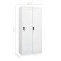 vidaXL Armario de acero blanco 80x50x180 cm vidaXL Armario de acero blanco 80x50x180 cm