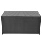vidaXL Caja de almacenaje de jardín ratán sintético negro 120x50x60 cm vidaXL Caja de almacenaje de jardín ratán sintético negro 120x50x60 cm