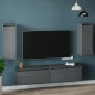 vidaXL Armarios de pared 2 uds madera maciza de pino gris 30x30x80 cm vidaXL Armarios de pared 2 uds madera maciza de pino gris 30x30x80 cm