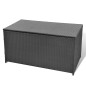 vidaXL Caja de almacenaje de jardín ratán sintético negro 120x50x60 cm vidaXL Caja de almacenaje de jardín ratán sintético negro 120x50x60 cm