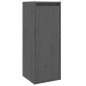 vidaXL Armarios de pared 2 uds madera maciza de pino gris 30x30x80 cm vidaXL Armarios de pared 2 uds madera maciza de pino gris 30x30x80 cm