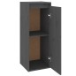 vidaXL Armarios de pared 2 uds madera maciza de pino gris 30x30x80 cm vidaXL Armarios de pared 2 uds madera maciza de pino gris 30x30x80 cm