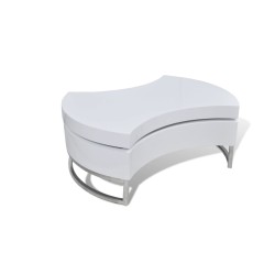 vidaXL Mesa de centro moderna y ajustable negra con brillo 