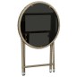 vidaXL Mesa de centro de ratán sintético y vidrio templado beige 60 cm vidaXL Mesa de centro de ratán sintético y vidrio templado beige 60 cm