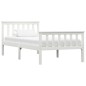 vidaXL Estructura de cama de madera maciza de pino blanco 100x200 cm vidaXL Estructura de cama de madera maciza de pino blanco 100x200 cm