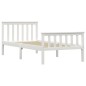 vidaXL Estructura de cama de madera maciza de pino blanco 100x200 cm vidaXL Estructura de cama de madera maciza de pino blanco 100x200 cm