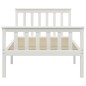 vidaXL Estructura de cama de madera maciza de pino blanco 100x200 cm vidaXL Estructura de cama de madera maciza de pino blanco 100x200 cm