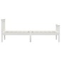 vidaXL Estructura de cama de madera maciza de pino blanco 100x200 cm vidaXL Estructura de cama de madera maciza de pino blanco 100x200 cm