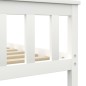 vidaXL Estructura de cama de madera maciza de pino blanco 100x200 cm vidaXL Estructura de cama de madera maciza de pino blanco 100x200 cm