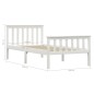 vidaXL Estructura de cama de madera maciza de pino blanco 100x200 cm vidaXL Estructura de cama de madera maciza de pino blanco 100x200 cm