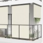 vidaXL Toldo lateral de balcón color crema 145x250 cm