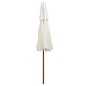vidaXL Sombrilla de dos pisos 270x270 cm palo de madera blanca crema vidaXL Sombrilla de dos pisos 270x270 cm palo de madera blanca crema