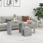 vidaXL Mesas de centro apilables 3 piezas aglomerado gris hormigón vidaXL Mesas de centro apilables 3 piezas aglomerado gris hormigón