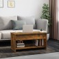 vidaXL Mesa de centro madera contrachapada roble ahumado 102x50x52,5cm