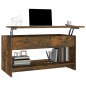 vidaXL Mesa de centro madera contrachapada roble ahumado 102x50x52,5cm