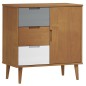 vidaXL Mesita de noche MOLDE madera maciza pino marrón 76,5x40x80 cm vidaXL Mesita de noche MOLDE madera maciza pino marrón 76,5x40x80 cm