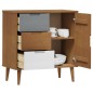 vidaXL Mesita de noche MOLDE madera maciza pino marrón 76,5x40x80 cm vidaXL Mesita de noche MOLDE madera maciza pino marrón 76,5x40x80 cm