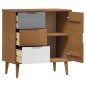 vidaXL Mesita de noche MOLDE madera maciza pino marrón 76,5x40x80 cm vidaXL Mesita de noche MOLDE madera maciza pino marrón 76,5x40x80 cm