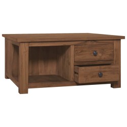 vidaXL Mesa de centro de madera de teca maciza 68x68x33 cm