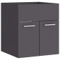 vidaXL Armario para lavabo madera contrachapada gris 41x38,5x46 cm vidaXL Armario para lavabo madera contrachapada gris 41x38,5x46 cm