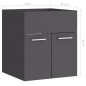 vidaXL Armario para lavabo madera contrachapada gris 41x38,5x46 cm vidaXL Armario para lavabo madera contrachapada gris 41x38,5x46 cm