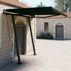 vidaXL Toldo manual retráctil con postes gris antracita 3,5x2,5 m