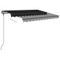 vidaXL Toldo manual retráctil con postes gris antracita 3,5x2,5 m