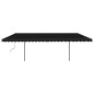 vidaXL Toldo manual retráctil con postes gris antracita 3,5x2,5 m