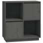 vidaXL Aparador de madera maciza de pino gris 74x35x80 cm vidaXL Aparador de madera maciza de pino gris 74x35x80 cm