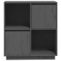 vidaXL Aparador de madera maciza de pino gris 74x35x80 cm vidaXL Aparador de madera maciza de pino gris 74x35x80 cm