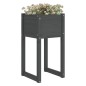 vidaXL Jardinera 2 unidades madera maciza de pino gris 40x40x81 cm vidaXL Jardinera 2 unidades madera maciza de pino gris 40x40x81 cm