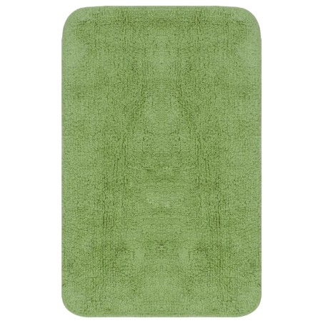 vidaXL Conjunto de alfombrillas de baño de tela 3 piezas verde