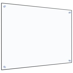 vidaXL Protector contra salpicaduras cocina vidrio templado 80x60 cm