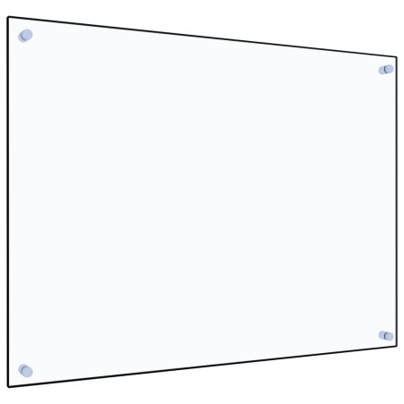 vidaXL Protector contra salpicaduras cocina vidrio templado 80x60 cm