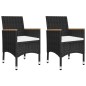 vidaXL Juego de comedor de jardín de 5 piezas negro vidaXL Juego de comedor de jardín de 5 piezas negro