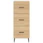 vidaXL Aparador de madera contrachapada roble Sonoma 34,5x34x180 cm vidaXL Aparador de madera contrachapada roble Sonoma 34,5x34x180 cm