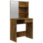 vidaXL Tocador con espejo color roble ahumado 74,5x40x141 cm vidaXL Tocador con espejo color roble ahumado 74,5x40x141 cm