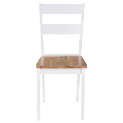 vidaXL Sillas de comedor 2 unidades madera maciza de caucho blanco