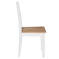 vidaXL Sillas de comedor 2 unidades madera maciza de caucho blanco vidaXL Sillas de comedor 2 unidades madera maciza de caucho blanco