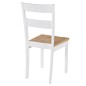 vidaXL Sillas de comedor 2 unidades madera maciza de caucho blanco vidaXL Sillas de comedor 2 unidades madera maciza de caucho blanco