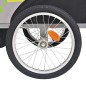 vidaXL Remolque para bicicletas gris y verde 30 kg vidaXL Remolque para bicicletas gris y verde 30 kg